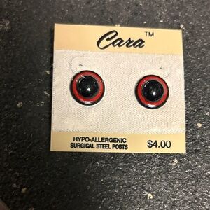 Cara 90s Red and Black Earrings